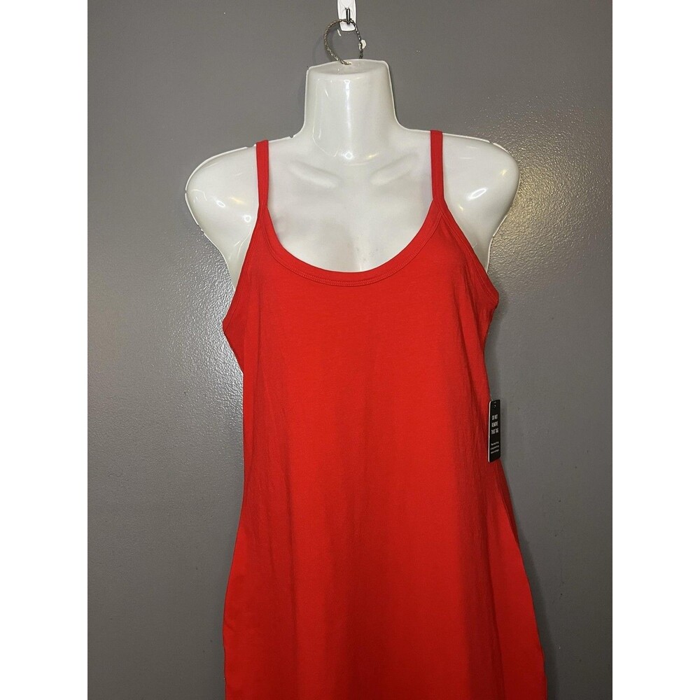 Express Dress Womens Medium Red Jersey Tank Bodycon Midi Casual Stretch